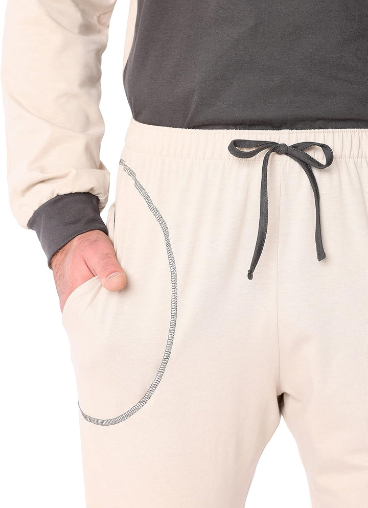 Ladeheid Herren Schlafanzug Zweiteiler aus Baumwolle Langarm Tier Kostüm Tiermotiv Verkleidung mit K