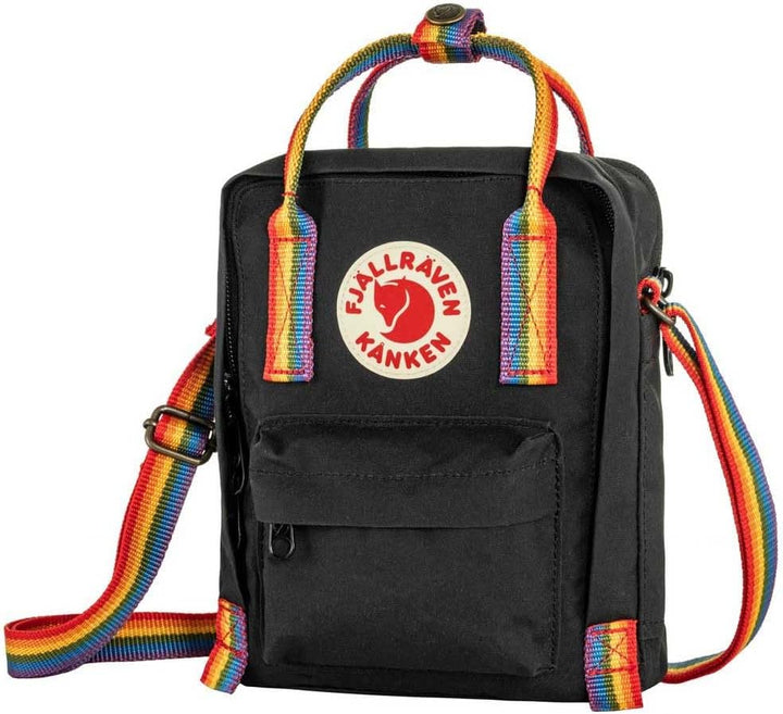 Fjällräven Unisex Kånken Rainbow Sling Handtasche (1er Pack), Black-rainbow Pattern