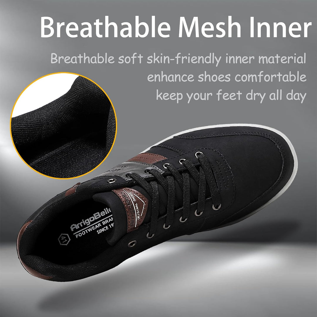 ARRIGO BELLO Freizeitschuhe Herren Sneaker PU Leder Walkingschuhe Atmungsaktive Athletic Formal Clas