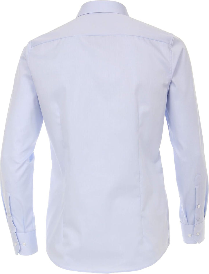 Venti Herren Twill Hemd unifarben extra Langer Arm 72cm Modern Fit 39 Extra Tall Hellblau, 39 Extra