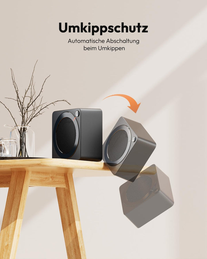 Gaiatop Mini Heizlüfter Energiesparend 500W, Heizlüfter Klein mit 2s PTC-Keramikheizung, mit Überhit