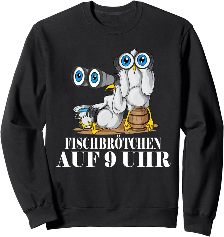 Moin plattdeutsch norddeutsch Möwen Fischbrötchen Fischen Sweatshirt