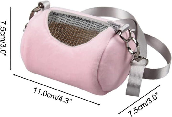 Haustiertasche für unterwegs, Hamster-Tragetasche, warme Hamstertasche für draussen, atmungsaktiv, R