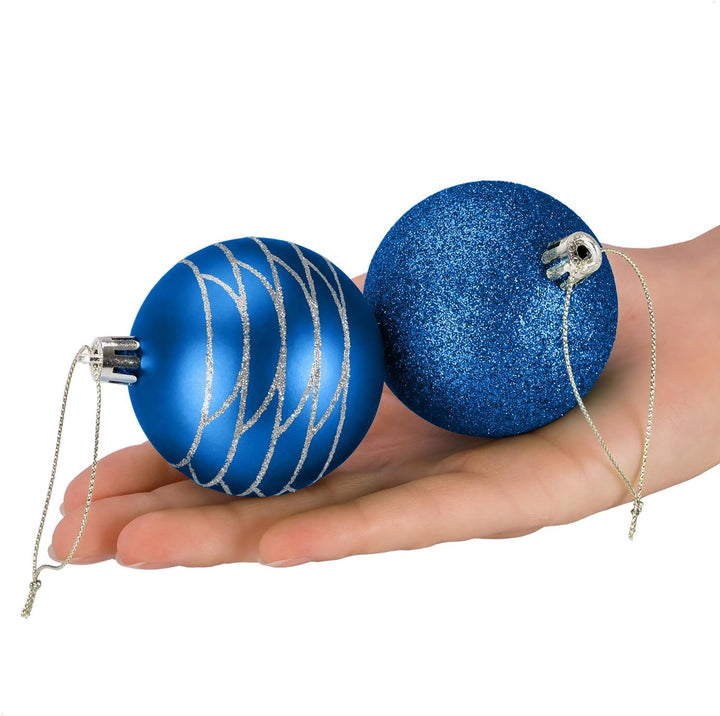 com-four® 20x Weihnachtskugeln, Christbaumkugeln bruchsicher aus Kunststoff für Weihnachten, Baumsch
