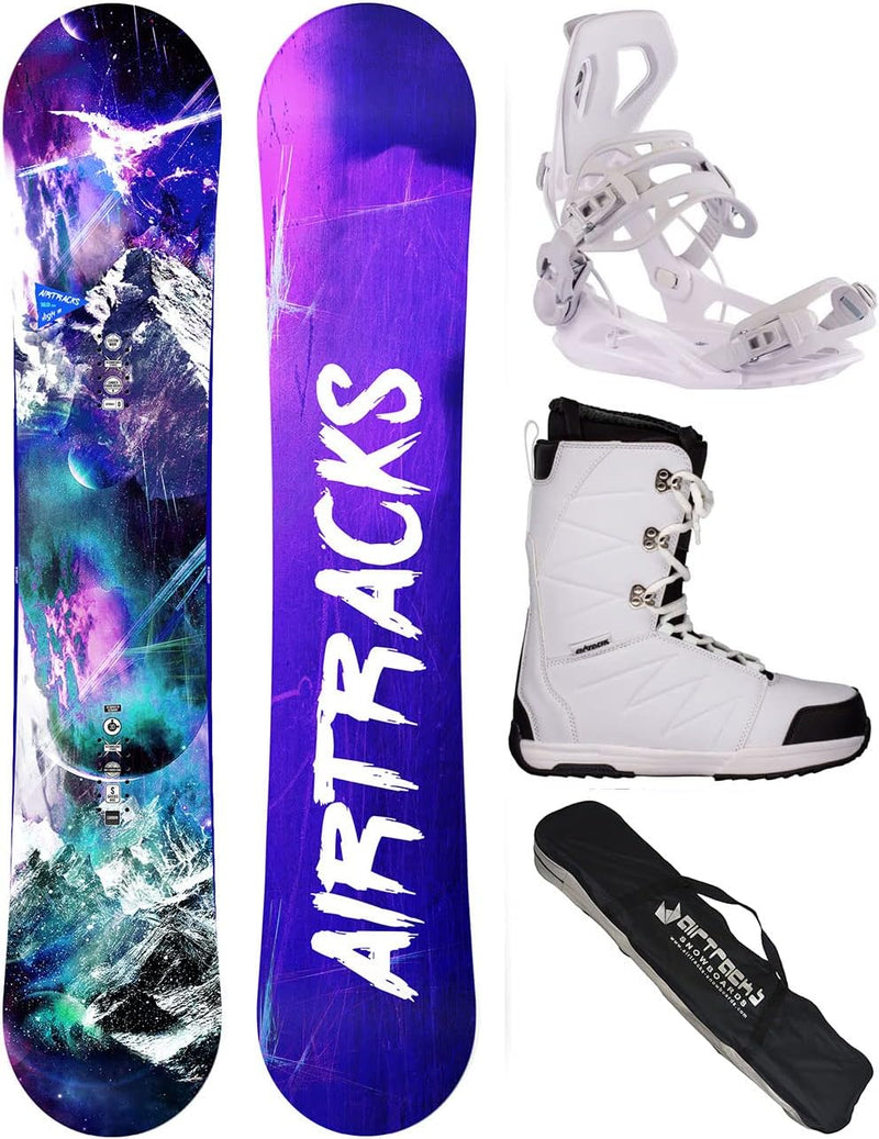 Airtracks Damen Snowboard-Set High M Carbon Rocker + Bindung Master W Fastec + Boots + Sb Bag 140 14