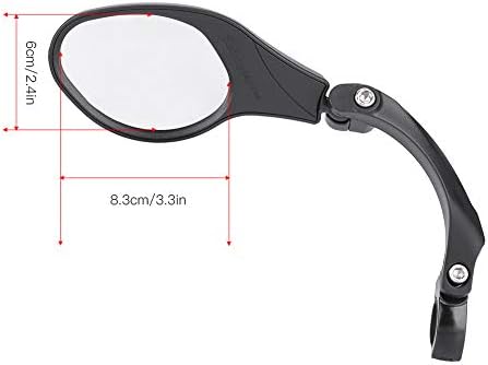 Fahrrad Rückspiegel, Fahrradlenker Bewertung Rückansicht mit Reflexstreifen, 360 Rotationsspiegel fü