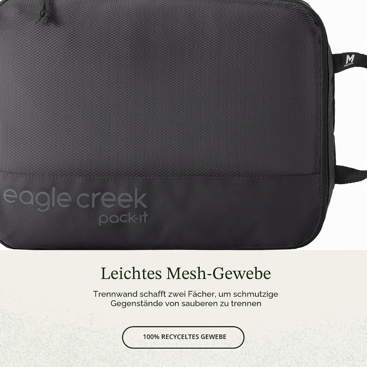 Eagle Creek Pack-it Reveal Clean/dirty Cube 9l Luggage Organization One Size Medium Schwarz – Reveal
