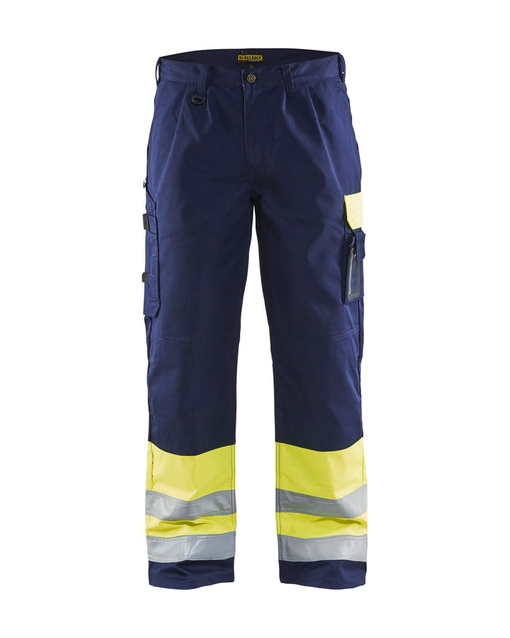 Blakläder Arbeitshose Bundhose Warnschutz 1584, Farbe:gelb/marine;Grösse:46 46 Gelb/Marine, 46 Gelb/