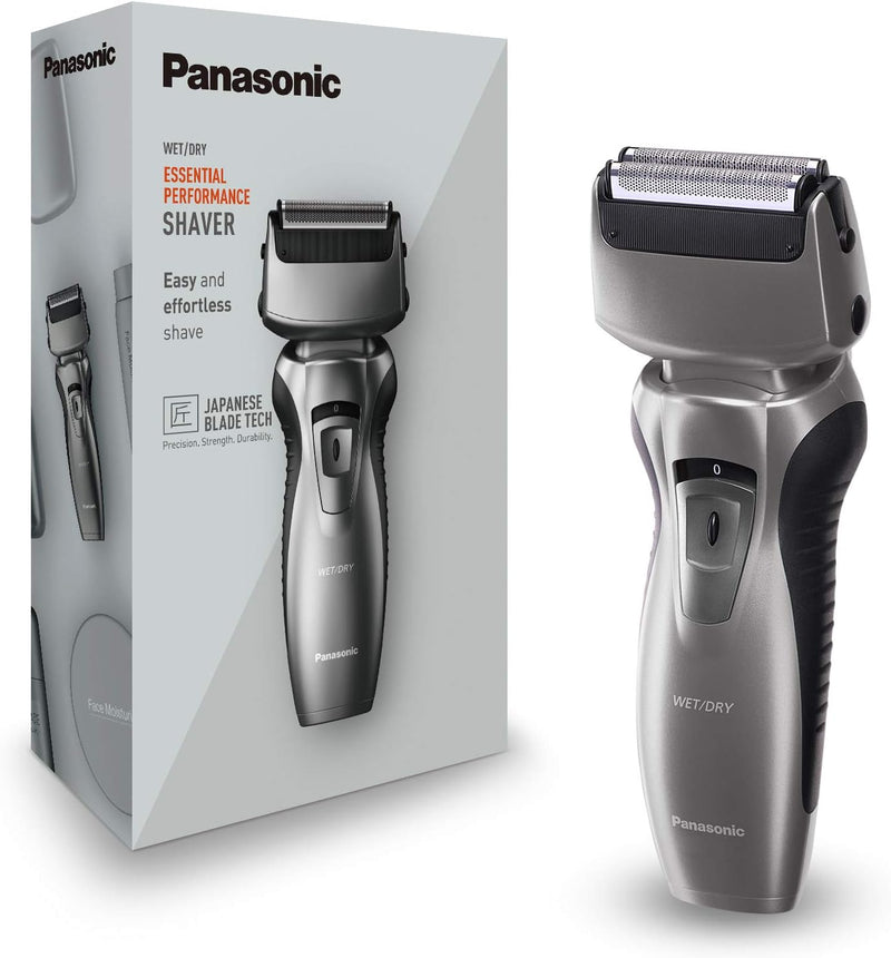 Panasonic ES-RW33-H503 Nass/Trocken-Rasierer, inklusiv Ladestation, 2-Fach-Scherkopf, Wet & Dry