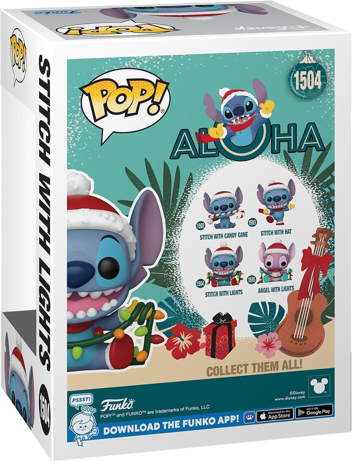 Funko Pop! Disney: Stitch Holiday – Stitch mit Lights - Lilo and Stitch - Vinyl-Sammelfigur - Gesche