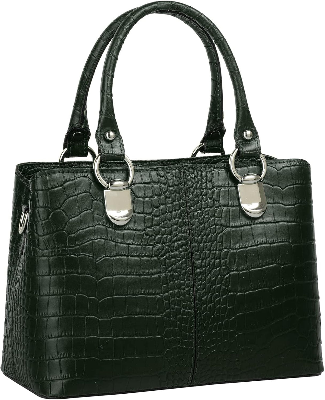 Cluty Umhängetasche echt Leder Damen - 021374 Dunkelgrün, Dunkelgrün