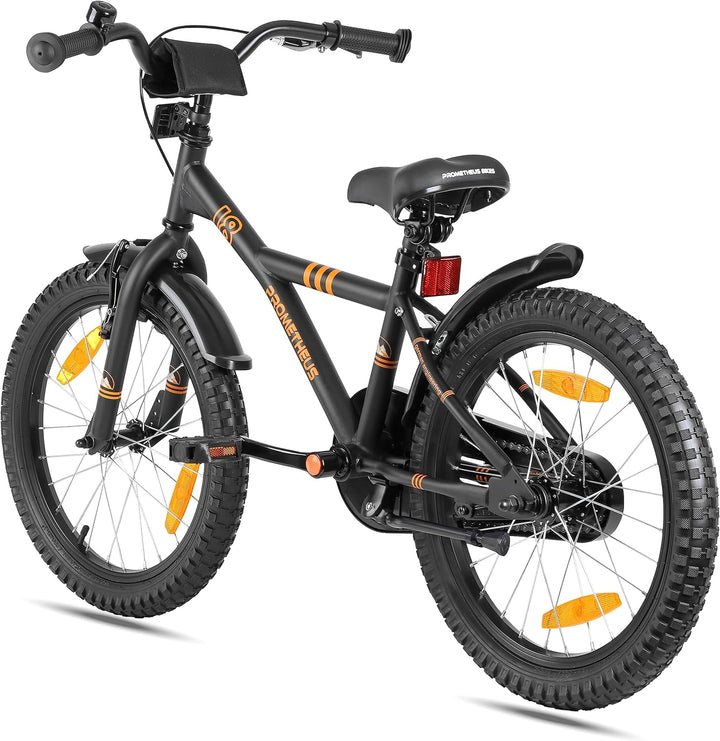 PROMETHEUS BICYCLES Kinderfahrrad 18 Zoll Jungen ab 6 Jahre - Kinder Fahrrad 18 Zoll Junge Mädchen F