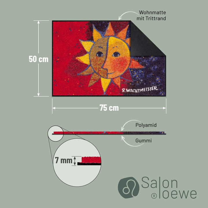 Salonloewe Rosina Wachtmeister Fussmatte Sole 50x75 cm Katzen bunt witzig Eingangs-Matte Fussabtrete