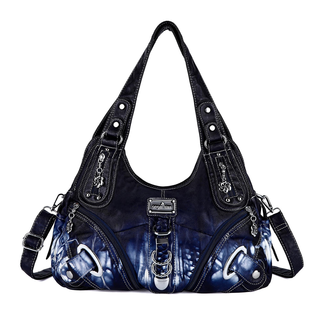 Angel Kiss Damen Schultertasche Hobo Tasche Umhängetaschen Schlusstaschen Henkeltaschen weiches PU L