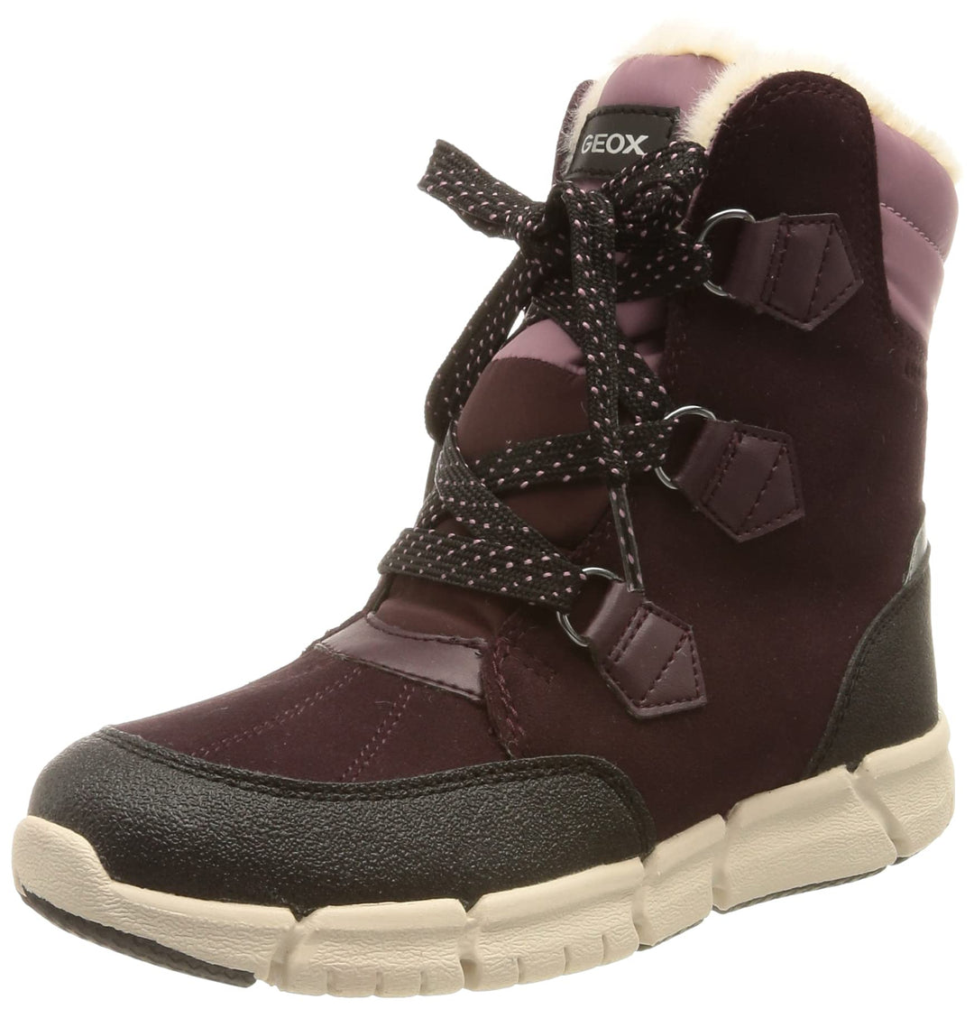 Geox Mädchen J Flexyper Girl B Ab Stiefeletten 31 EU Dk Burgundy, 31 EU Dk Burgundy