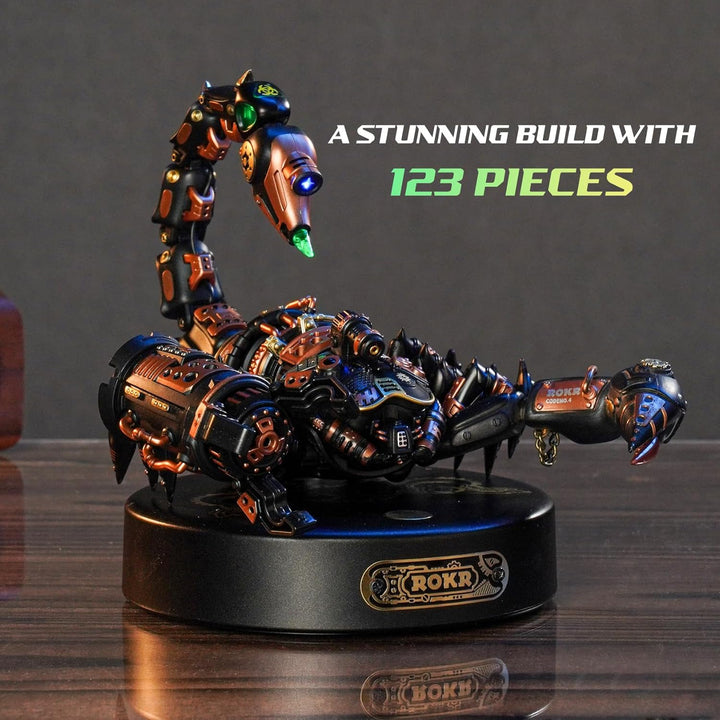 ROKR Skorpione 3D Metall Puzzle Modellbausatz Erwachsen-Steampunk Insekt Figur Sammelbares Spielzeug