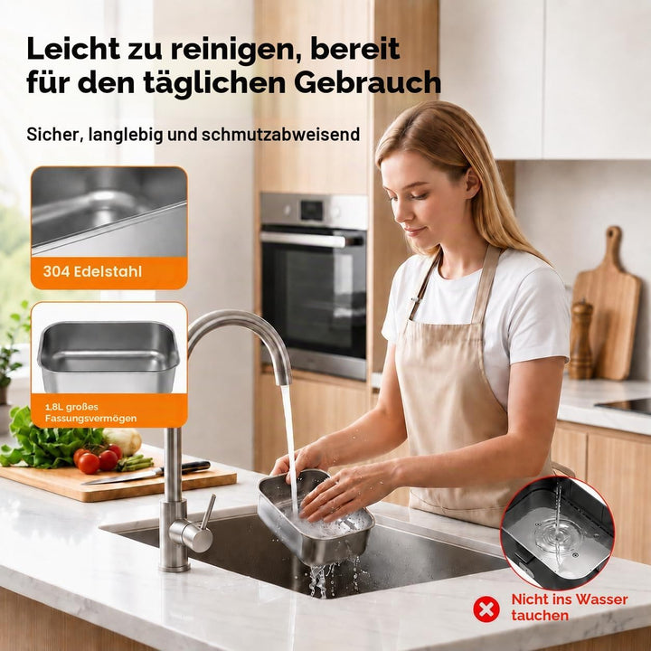 Elektrische Lunchbox 120W 1,8L 12V/24V/230V für Auto/LKW/Büro Auslaufsicher | Herausnehmbarer Edelst