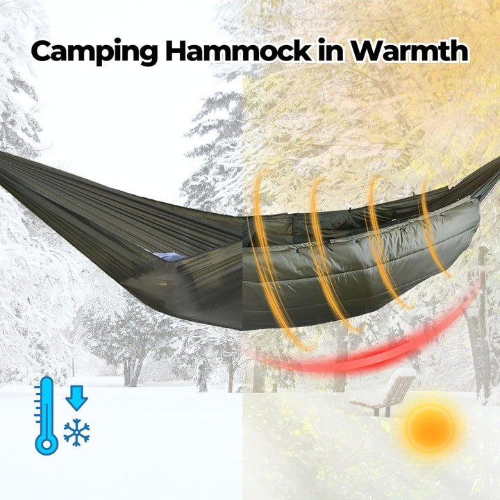 Onewind Hängematte Underquilt, volle Länge unter Decke mit Isolierung für Hängematte Camping,4 Jahre