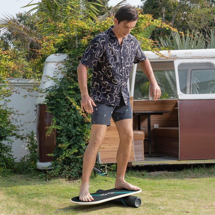 Sportneer Balance Board - 7 Modi Wackelbrett Indoorboard Skateboard Surf Mit Verstellbaren Stoppern