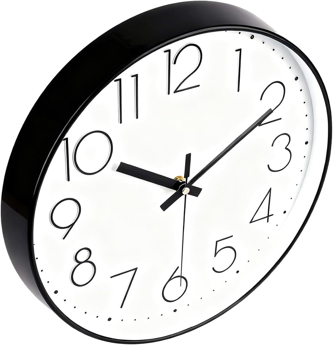 jomparis Funkuhr 30cm Funk-Wanduhr,Küchenuhr mit Funkaussensender Hohe Genauigkeit, Arabische Ziffer