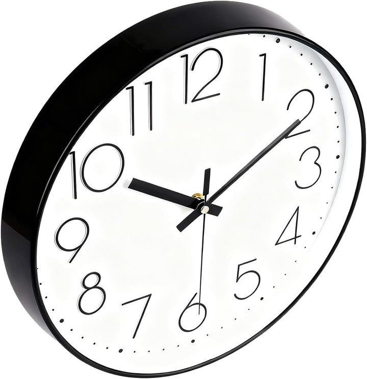 jomparis Funkuhr 30cm Funk-Wanduhr,Küchenuhr mit Funkaussensender Hohe Genauigkeit, Arabische Ziffer