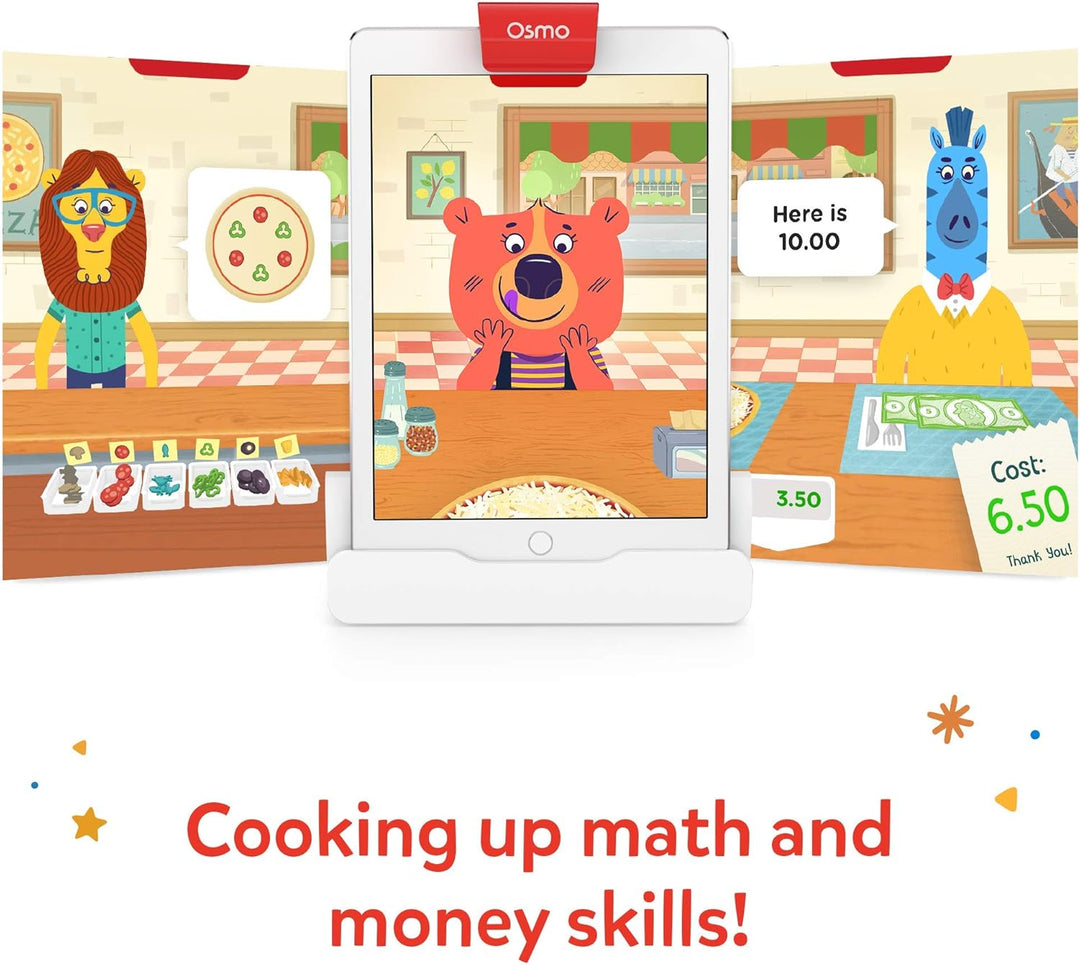 Osmo - Pizza Co. Starter Kit für iPad - Lernspiel - 5-12 Jahre - Mathematik, Umgang mit Geld, Kommun