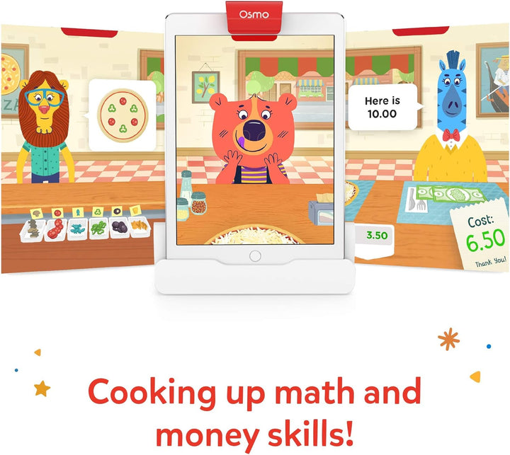 Osmo - Pizza Co. Starter Kit für iPad - Lernspiel - 5-12 Jahre - Mathematik, Umgang mit Geld, Kommun