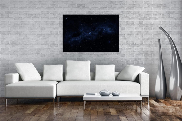 deyoli Dark Himmel voller Sterne Format: 80x60 als Leinwandbild, Motiv fertig gerahmt auf Echtholzra