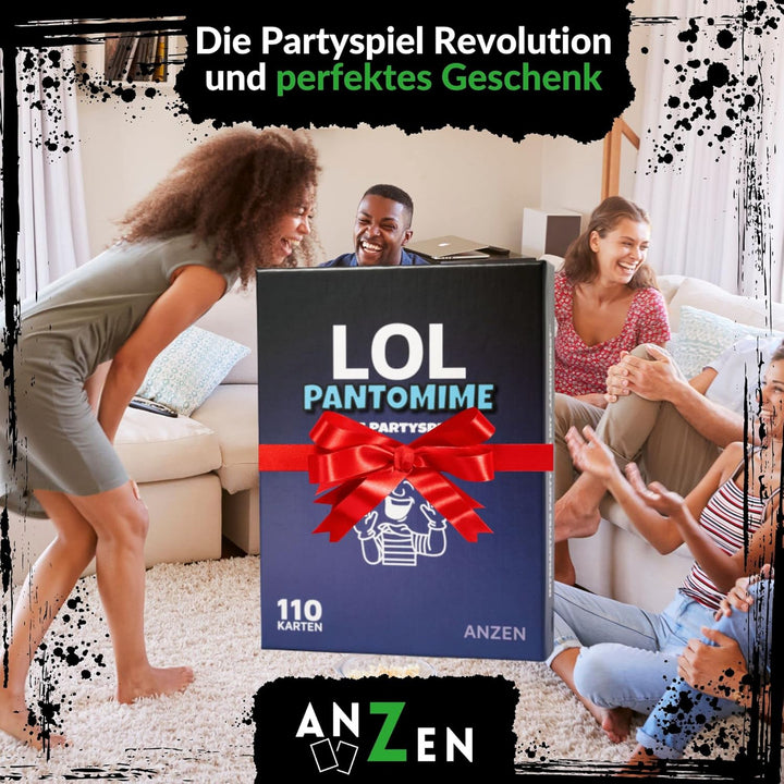 LOL Pantomime - Lachen verboten | Partyspiel für Erwachsene BZW. ab 16 Jahren | lustiges Kartenspiel