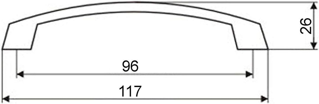 10 x Möbelgriff THEA BA 96 mm Edelstahloptik matt ungebürstet Kommodengriff Schubladengriff von JUNK