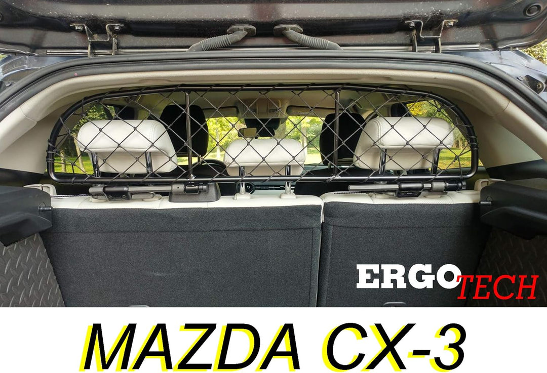 ERGOTECH Trennnetz Trenngitter kompatibel mit Mazda CX-3 (ab BJ 2015), RDA65-XXS, für Hunde und Gepä
