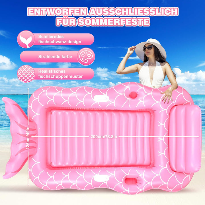 Herefun Luftmatratze Pool Grosse, Wasser Hängematte Luftmatratze, Erwachsene Tanning Pool, Aufblasba