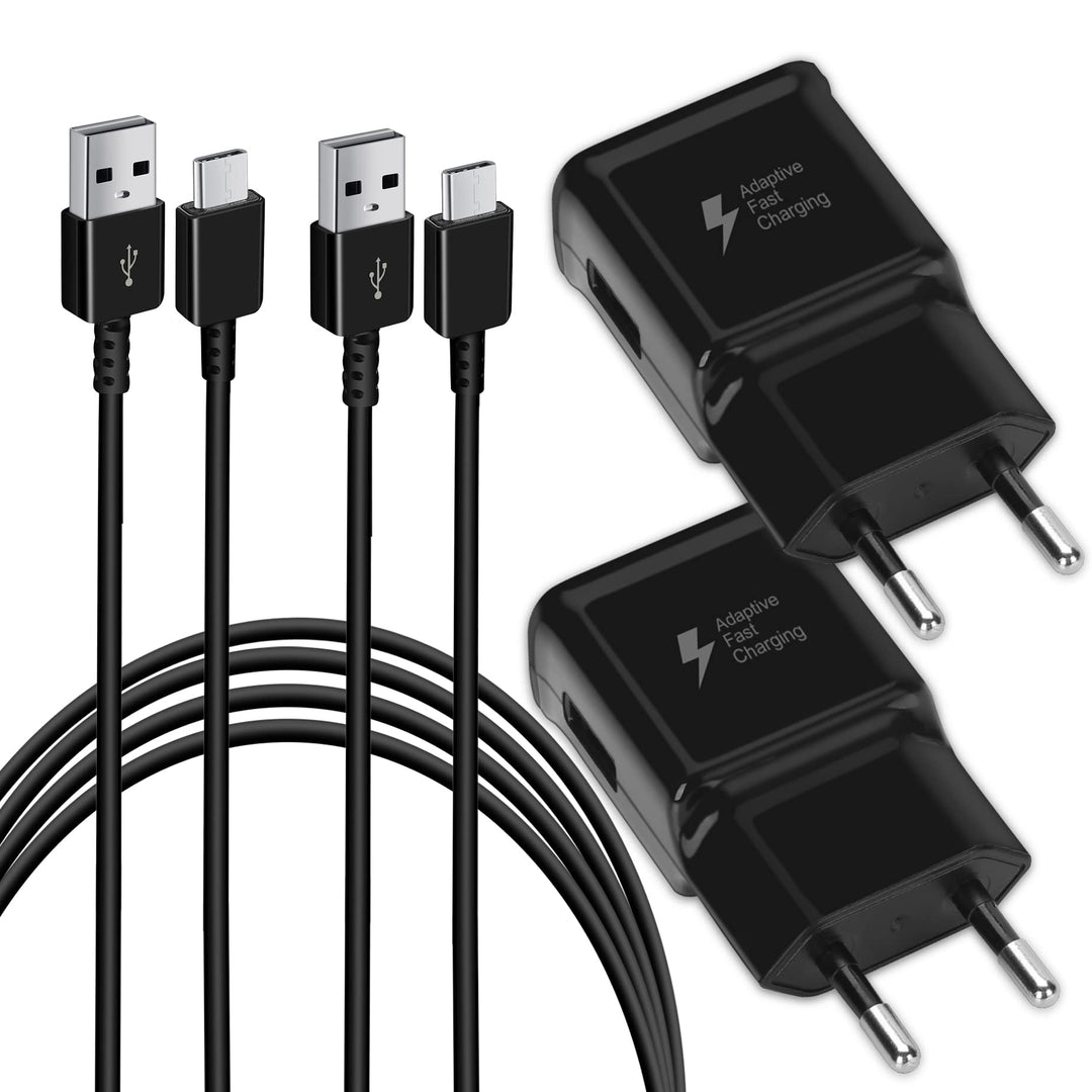 2er Pack Ladegerät mit Schnellladefunktion (USB Typ-C) Schnellladegerät mit Original Ladekabel 1,5m