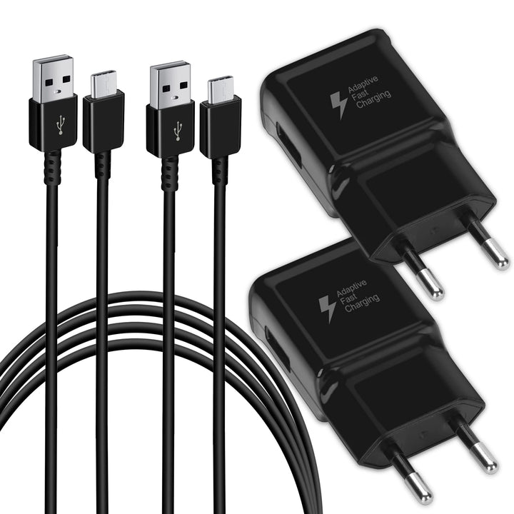 2er Pack Ladegerät mit Schnellladefunktion (USB Typ-C) Schnellladegerät mit Original Ladekabel 1,5m