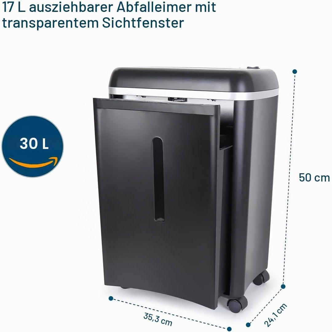 WOLVERINE 8-Blatt-P5-Hochsicherheits-Aktenvernichter，Super-Mikroschnitt für schweres Papier und Kred
