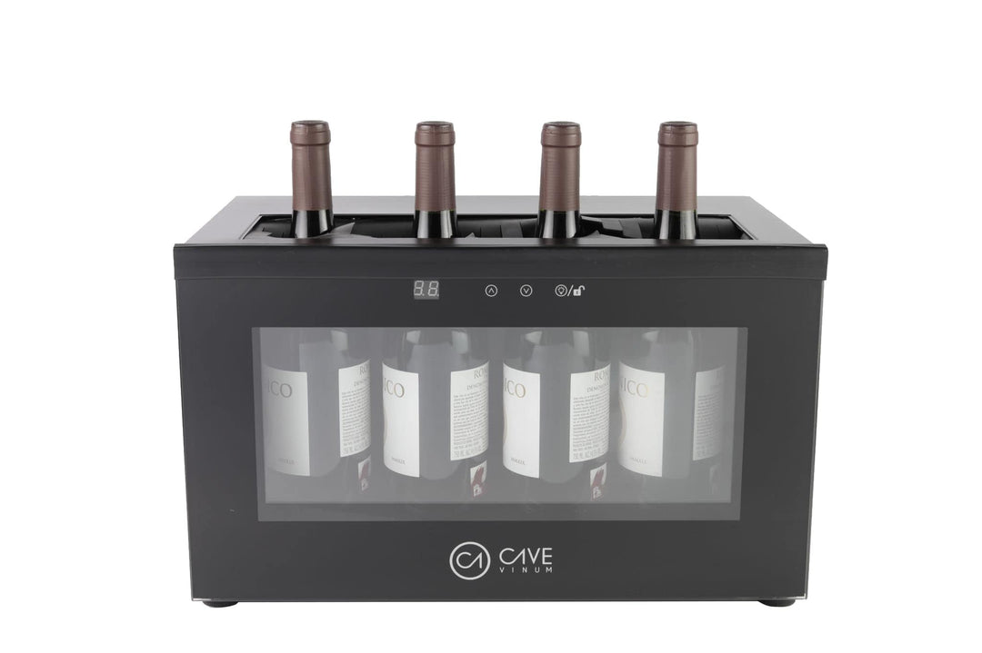 Cavevinum cv-7 Präsentationsständer für Rotweine Stange, Edelstahl, Schwarz, 55 x 26 x