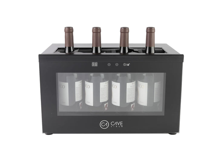 Cavevinum cv-7 Präsentationsständer für Rotweine Stange, Edelstahl, Schwarz, 55 x 26 x