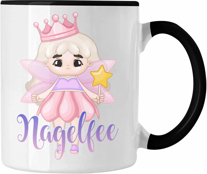 Trendation - Nagel-Fee Tasse Geschenk Nagelstudio Mitarbeiterin Gel-Nägel Spruch Süsse Grafik (Schwa