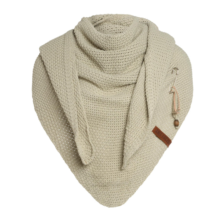 KNIT FACTORY - Dreiecksschal Coco - Damen Strickschal mit Wolle - Umschlagtuch für den Herbst und Wi