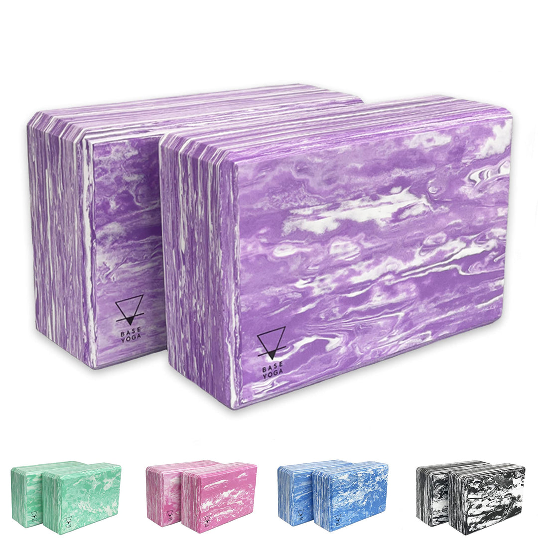 Yoga Block - 1 oder 2 PC-Set - Einzigartiger starker/Fester/Leichter Eva-Schaumblock/Ziegel (Lila x
