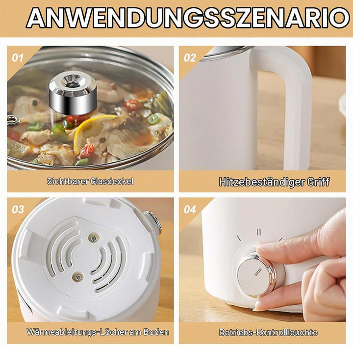Wachsschmelzer, 1,8L Elektrischer Wachsschmelztopf für die Kerzenherstellung, Zubehörteilen Inklusiv