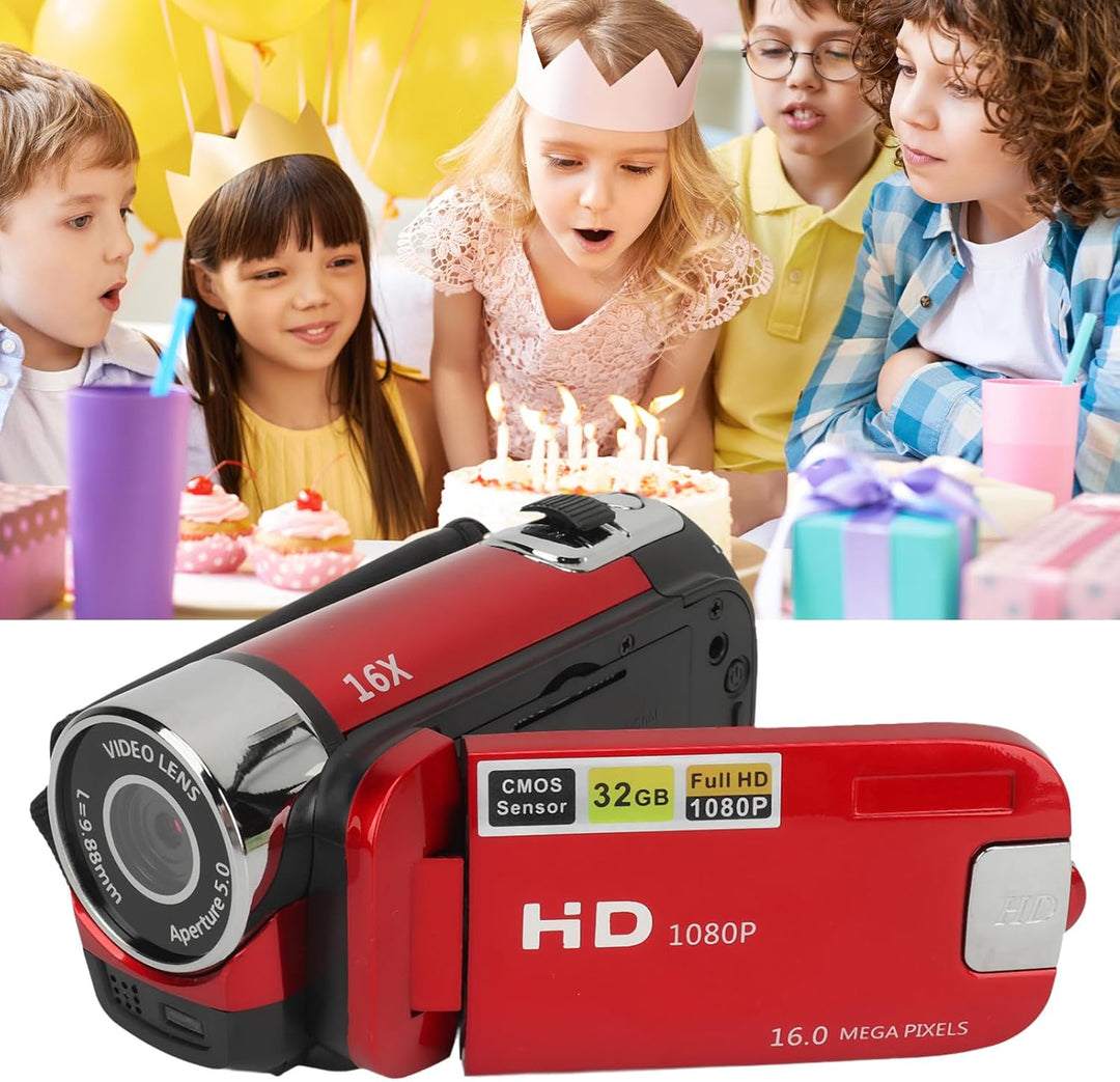 D90 1080P 16MP Digitalkamera 2,4 Zoll Drehbare Bildschirm Kamera 16X Zoom HD Videorekorder mit Beleu