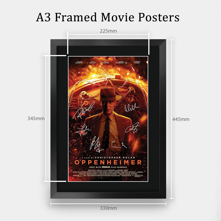 HWC Trading FR A3 Oppenheimer Geschenke Geduckter Poster Signiertes Autogramm Foto für Fans von Film