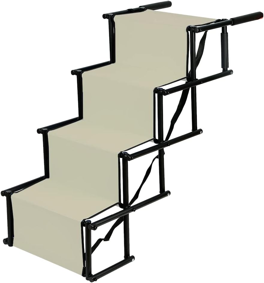 Hunderampe,Haustiertreppe,Hundetreppe Auto Klappbar,Hundetreppe für kleine und Grosse Hunde,Gelenksc
