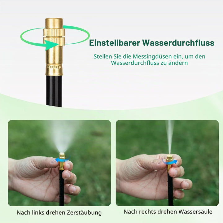 15M Quick-Connect Drip Irrigation System Kit,360° Curved Bewässerungssystem Garten,Automatische Bewä