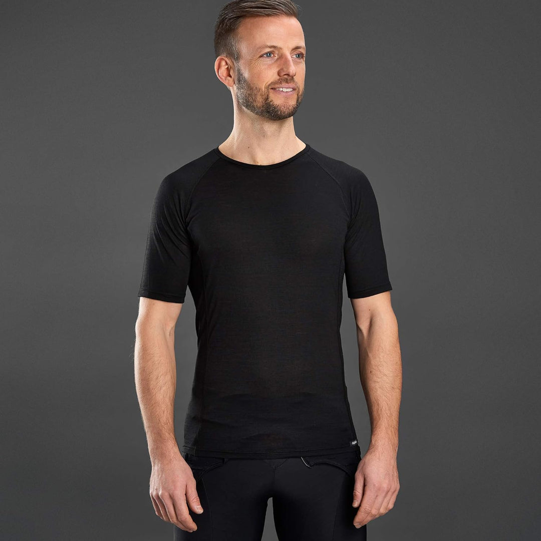 GripGrab Merino Blend Thermo Kurzarm Radsport Funktionsunterhemd Winter Fahrrad Unterhemd Sport Base