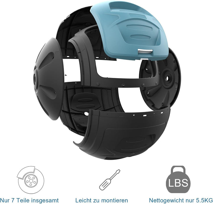 SQUEEZE master Multifunktionaler 130 Liter Tumbling Komposter für den Gartenabfall und Küchenabfälle