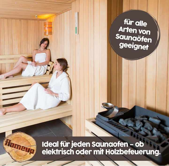 Diabas Saunasteine, 20 kg, 50-110 mm, vorgewaschene Aufgusssteine für Saunaofen, handverlesen, schad