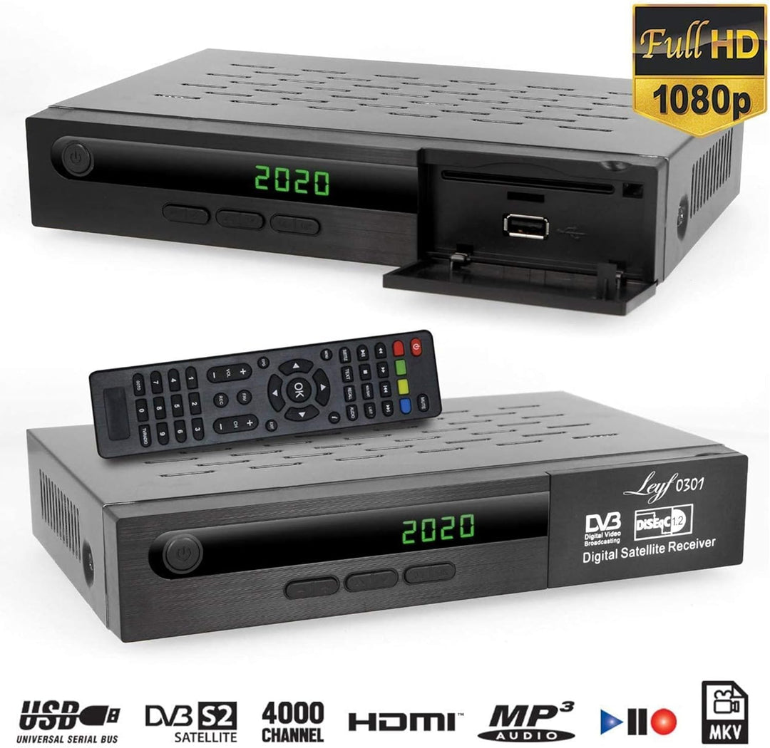 Leyf Satellite Receiver PVR Recording Function Digital Satellite Receiver (HDTV, DVB-S/DVB-S2, HDMI,