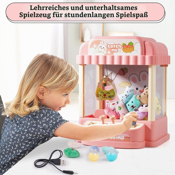 HOMCENT Klauenmaschine für Kinder, Mini Klauenmaschine mit Münze, Plüschtiere und Gashapons, Greifau